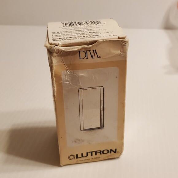 Lutron Dimmer DVELV-300P-WH, 300w New open box - Picture 1 of 8